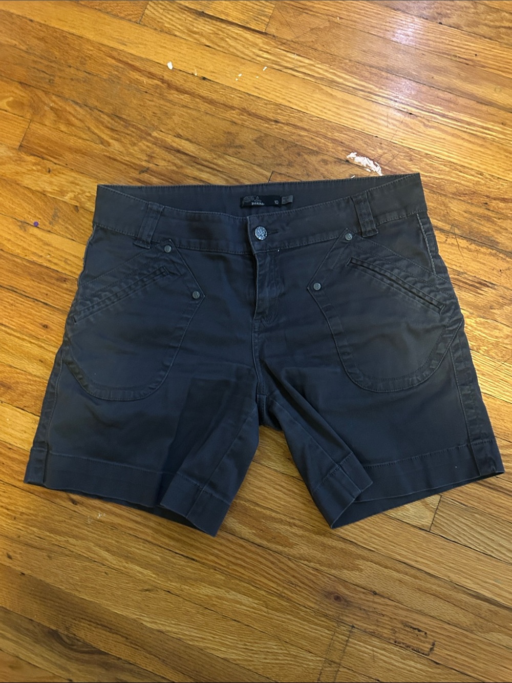 Prana black jean shorts